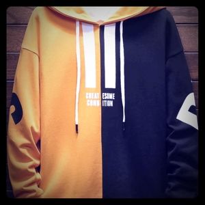 Zaful yellow and black hoodie